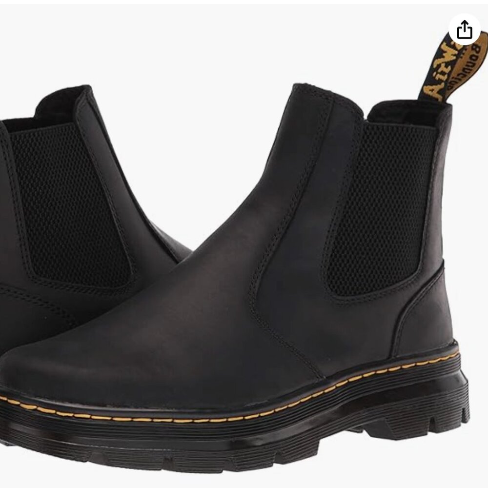 Dr. Martens Embury Leather Chelsea Boot, Black Wyoming, US WOMENS 6 - Picture 4 of 4